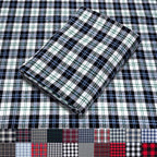 Pico Textiles 20 Yards Bolt Blue and White Tartan Plaid Flannel Fabric by PicoTextiles