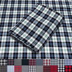 Pico Textiles 4 Yards Bolt Blue and White Tartan Plaid Flannel Fabric by PicoTextiles