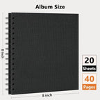Vienrose Scrapbook Album Scrap Book Photo Albums Travel Scrapbook Textured - Image 5