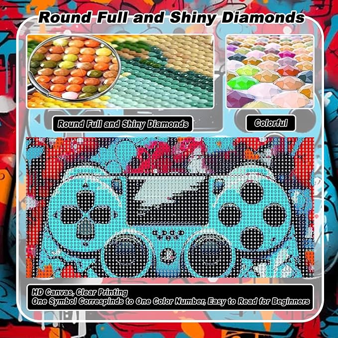 VeGuude Diamond Painting Kits for Adults, DIY Gaming Equipment 3 Pack Diamond - Image 4
