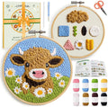 CYANFOUR Punch Needle Kit for Beginners, Highland Cow Punch Needle Kits Adults by Cyanfour