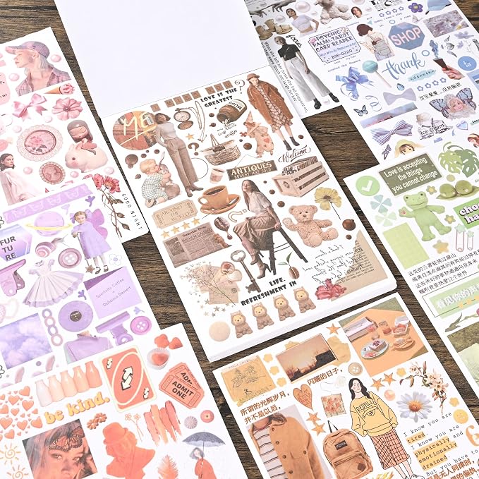 Vintage Washi Stickers for Scrapbooking, Scrapbook Stickers for Junk Journals - Image 2