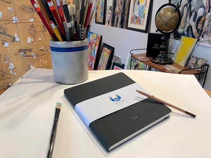 Square-Shaped Sketchbook, 8.3 x 8.3 inches, Lays Flat Flexible Sketch Book - Image 2