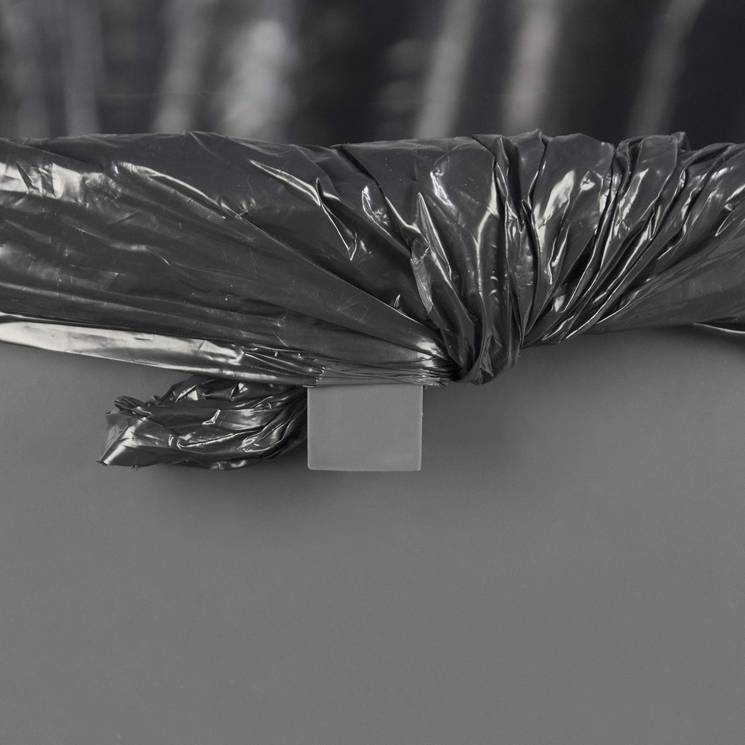 Amazon Basics Heavy Duty Durable Round Trash Can, Grey, 32 gallon (Pack of 2)