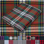 Pico Textiles 10 Yards Bolt Red Green White Tartan Plaid Flannel Fabric by PicoTextiles