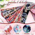 Kingdder 70 Pcs Japanese Jelly Fabric Quilting Strips, 2.55 Inch Precut Cotton - Image 3