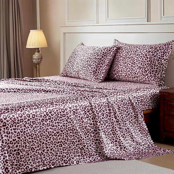 MR&HM Satin Sheets with Elastic Corner Straps, Twin XL Size 3-Piece Silky by MRHM