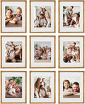 Sheffield Home 9 Piece Gallery Wall Frame Set, 11x14 Inch, Antique Bronze by SheffieldHome