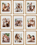 Sheffield Home 9 Piece Gallery Wall Frame Set, 11x14 Inch, Antique Bronze by SheffieldHome