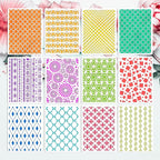 OOTSR 12 Geometric Painting Stencils Set, 11.4"x8.3" Art Templates - Image 7