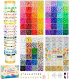 Dowsabel 15000 Pcs Clay Beads Bracelet Making Kit, 4 Boxes 72 Colors Friendship by Dowsabel