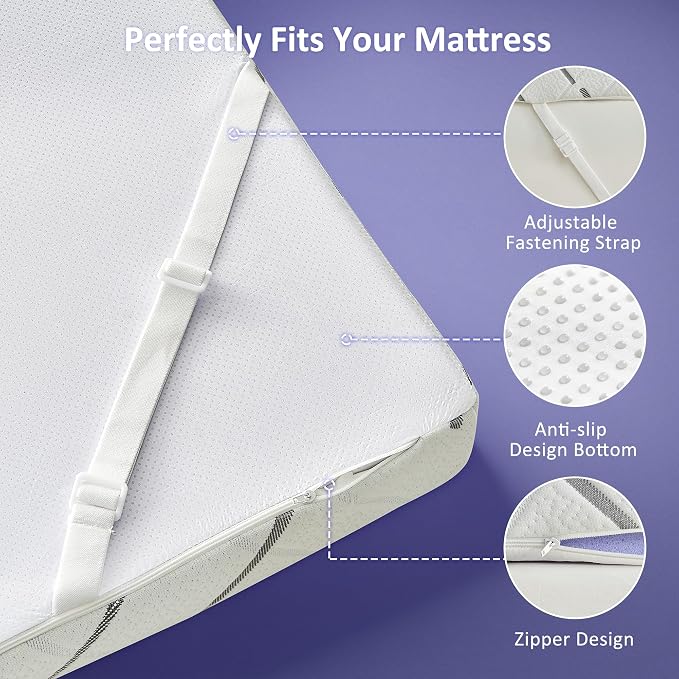 3 Inch Gel Memory Foam Mattress Topper Full Size - Image 6