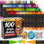 ARTISTRO Acrylic Glass Markers for Wine Glasses and Drinkware, Vibrant Dual Tip by ARTISTRO