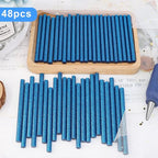 Manarty Glitter Sapphire Blue Hot Glue Stick, Adhesive EVA Glue Sticks - Image 5