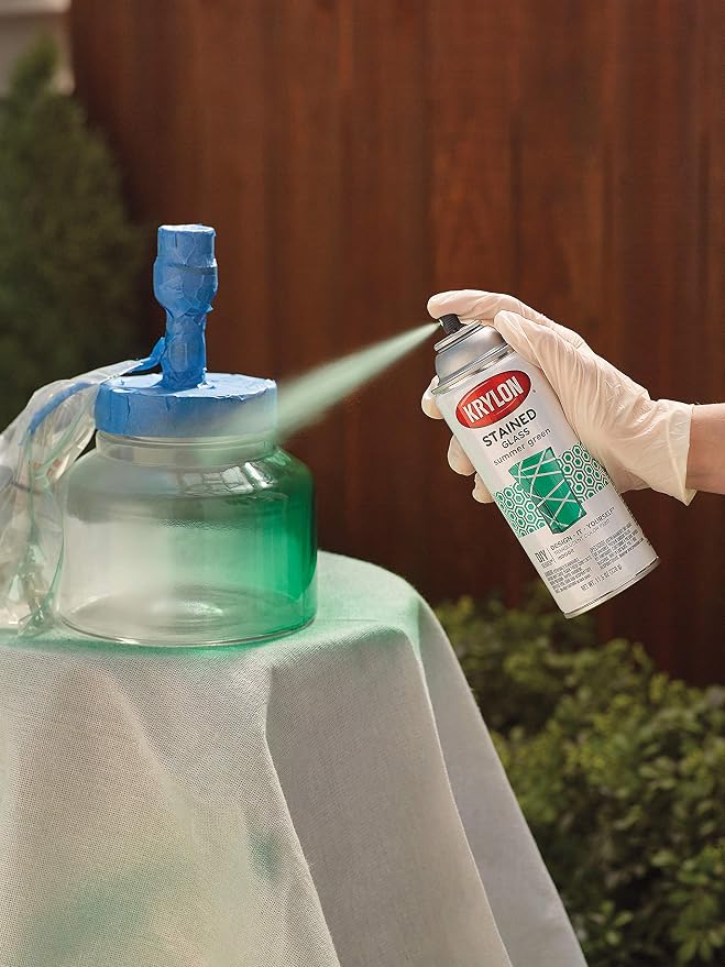 Krylon K09028000 Stained Glass Paint, Summer Green, 11.5 oz. - Image 2