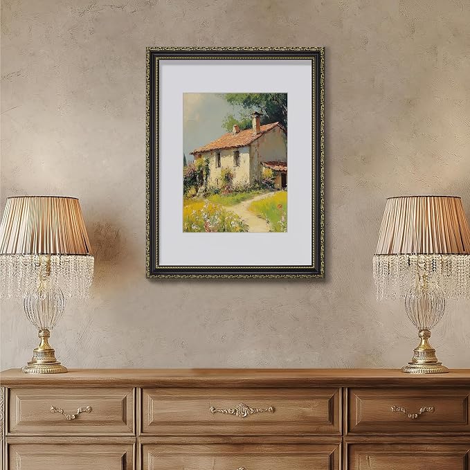 eletecpro 12x16 Vintage Picture Frame, Glass Cover, Horizontal or Vertical - Image 6