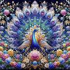 Meothan Diamond Art Kits for Adults, 5D DIY Colorful Peacock Diamond Painting by MeothanDiamondPainting