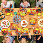 100 Pcs Firetruck Birthday Party Decorations Fireman Plates and Napkins - Image 7