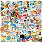 120PCS Hawaii Themed Stickers for Water Bottles, Summer Beach Scene Sticker by Unknown