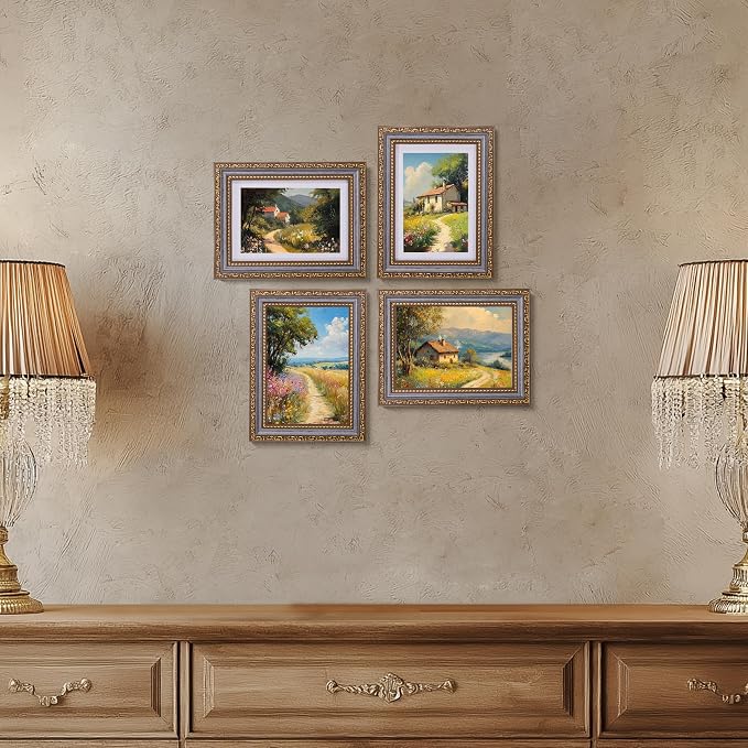 eletecpro 5x7 Vintage Picture Frame, Glass Cover, Horizontal or Vertical - Image 7