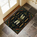 Dragonfly Floral Faux Cashmere Non-Slip Rug 15.7x23.6 Inches, Washable Low Pile - Image 7
