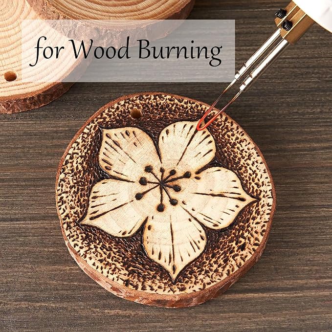 Unfinished Natural Wood Slices: 3.2-4 Inch Circles - Image 5