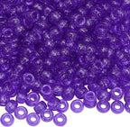 1000Pcs Pony Beads Bracelet 9mm Purple Glitter Plastic Barrel Pony Beads by Auvoua