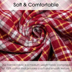 Pico Textiles 15 Yards Bolt Red Tartan Plaid Flannel Fabric - Image 2