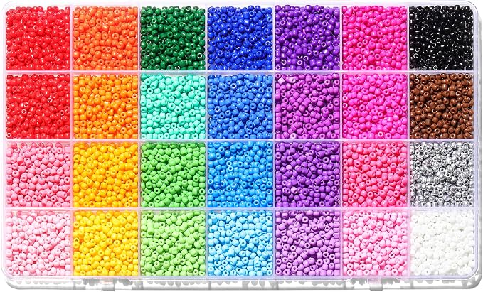 28 Colors 3mm Seed Beads, Craft and Bracelet Making by Unknown