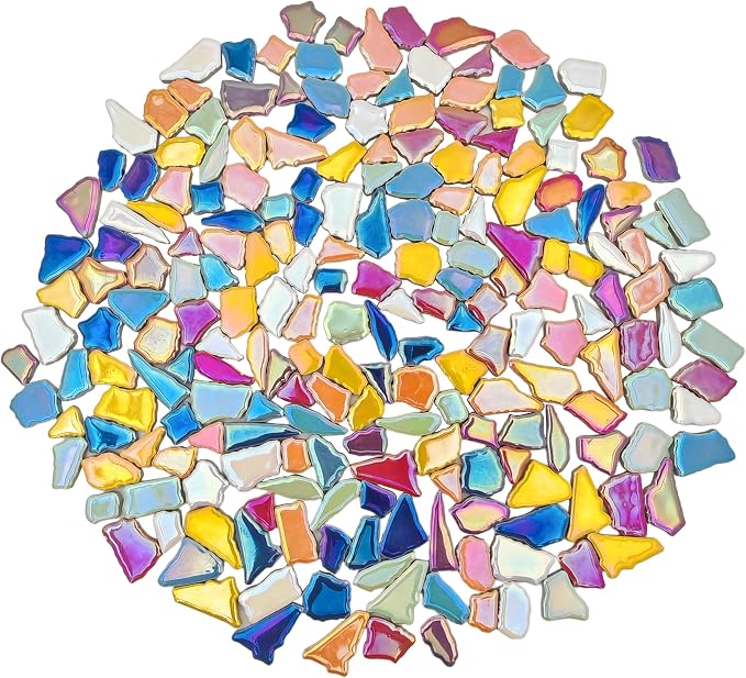 1.1lb Ceramic Mosaic Tiles, Mixed Colour Ceramic Mosaic Pieces - Image 5