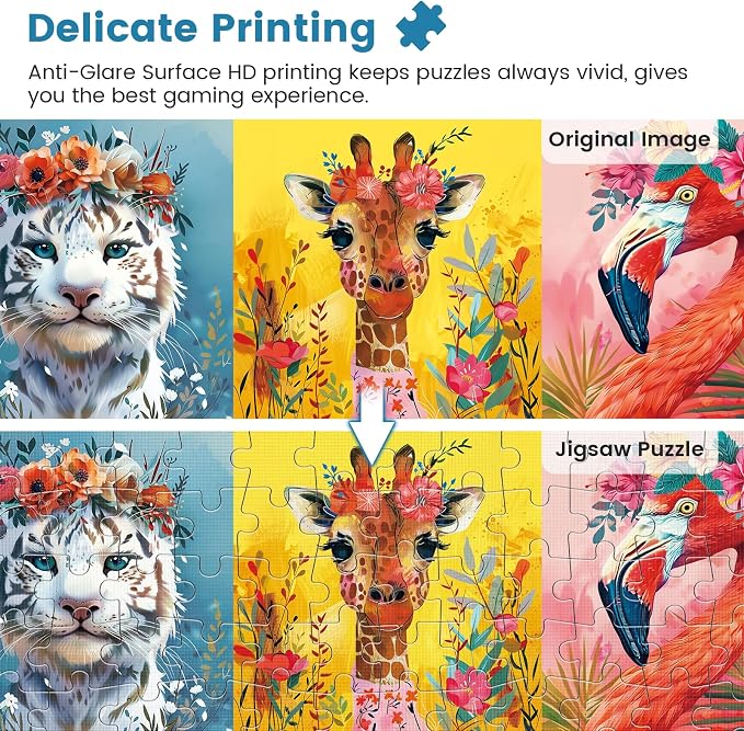 500 Piece Puzzles for Adults, Beautiful Wild Animals Jigsaw Puzzle for Adults - Image 4