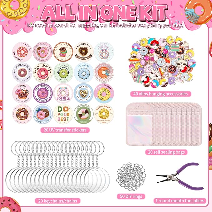 151Pcs Keychain Blanks Kit, DIY Keychain Making Kit - Image 2