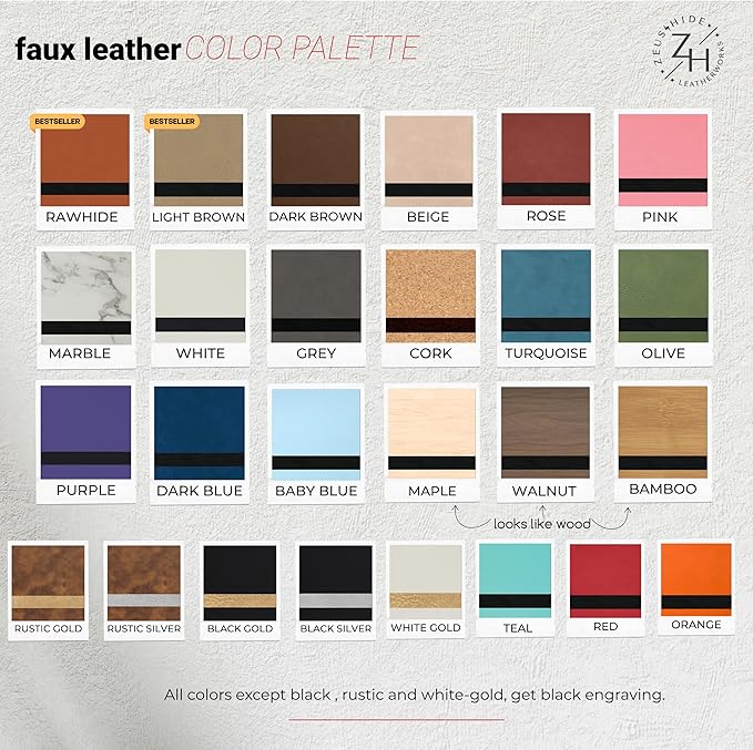 Customized 2.75 x 0.75 inches Faux Leather Product Tags - Image 4