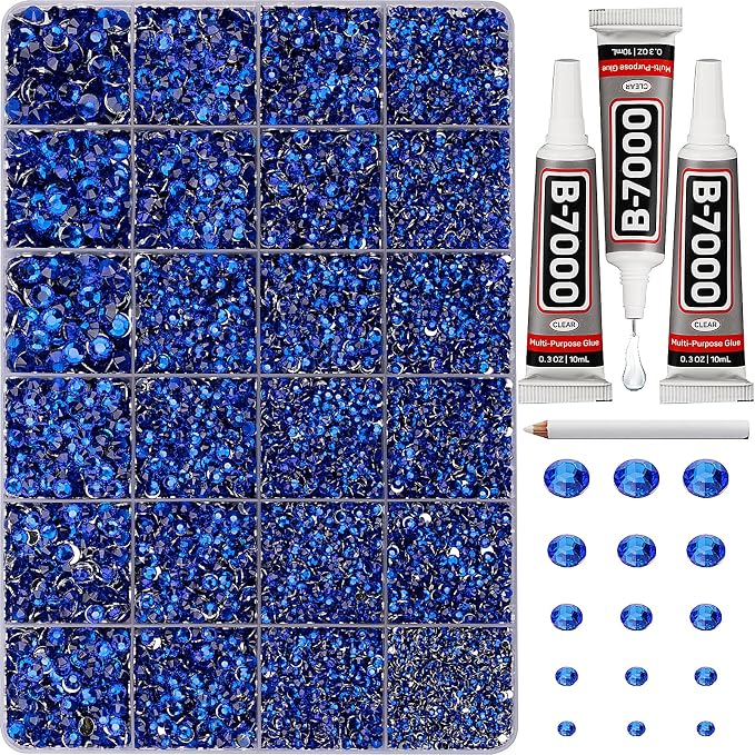 33000Pcs Royal Blue Rhinestones by Worthofbest