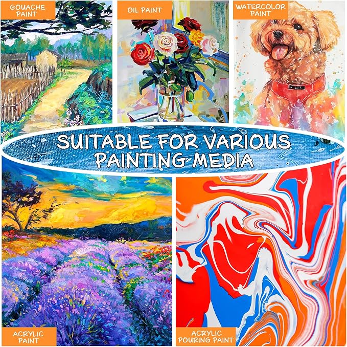 Shuttle 34-Pack Art Canvas for Painting, 5x7/8x10/9x12/11x14 Inch 100% Cotton - Image 7