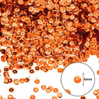 Mandala Crafts 6mm Cup Round Orange Sequins - Image 3