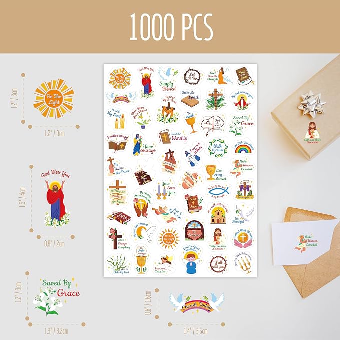 1000 PCS Bible Verse Stickers - Image 2