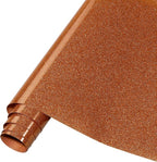 Tintnut Copper Gold Glitter Heat Transfer Vinyl Roll, easy cut & weed, stretch by Tintnut