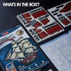 CubicFun 3D Ship Puzzles for USS Constitution Sailing Boat Models for Adults - Image 7