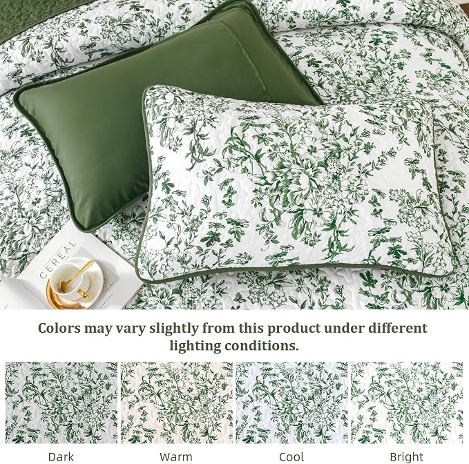 WONGS BEDDING Quilt Queen Size, Botanical Quilts - Image 5