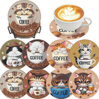 Clendo 8 PCS Diamond Art Coasters by Clendo