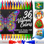 ARTISTRO Acrylic Glass Markers for Wine Glasses and Drinkware, Vibrant Dual Tip by ARTISTRO