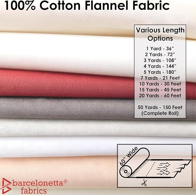 Barcelonetta | 100% Cotton Flannel Fabric | Super Soft | 60" Wide, Medium - Image 4