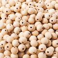 300pcs 10MM Wood Beads Natural Unfinished Round Wooden Loose Beads Wood Spacer by pojah