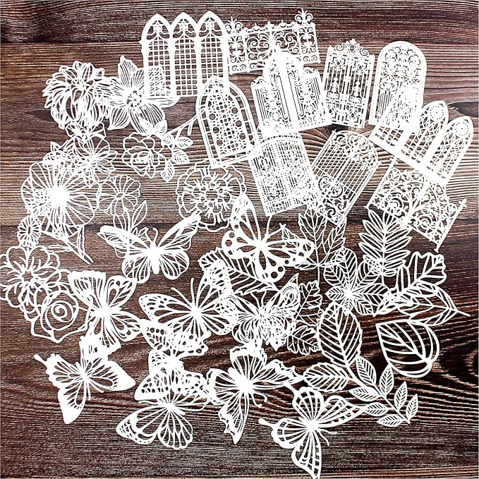 Diuhofart Vintage Scrapbook Embellishments Paper Cutout Lace - Image 3