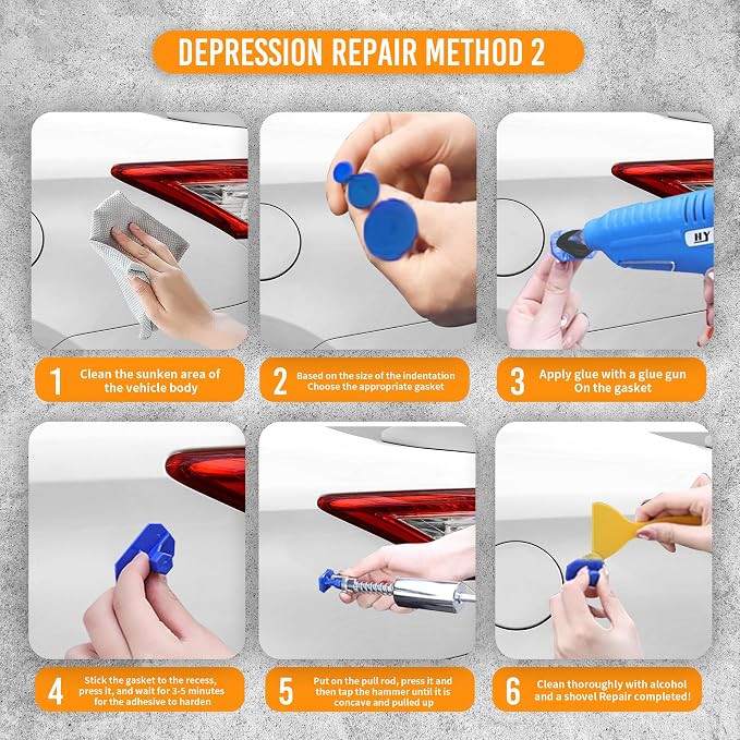 32 Pcs Dent Repair Glue Sticks, 0.43” Dia x 8” Long Black Hot Glue Sticks - Image 7