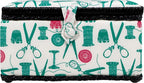SINGER 07271 Basket with Sewing Notions Kit & Removable Tray-Vintage Spools - Image 9