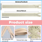 YAKA 20pcs Beige Nylon Invisible Zippers Tailor Sewing Tools Garment - Image 2