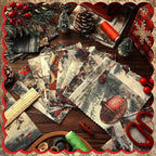 HunnmingRe 20 Pcs 10''x10'' Vintage Red Christmas Quilting Fabric Square Bundle - Image 3