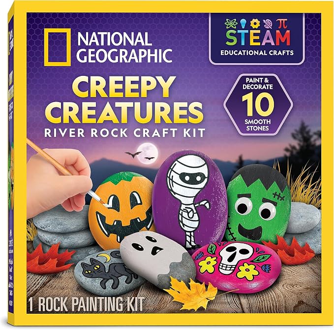 National Geographic Creepy Creatures Rock Painting Kit by BlueMarbleToys